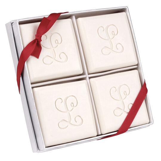 Script Single Initial Luxury Soap Set